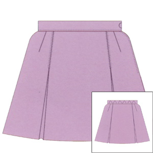 *Microfibre Netball Skirt with 2 Inverted Pleats