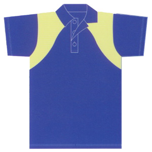 *Adults Pique Knit Short Sleeved Polo with Contrasting Panels